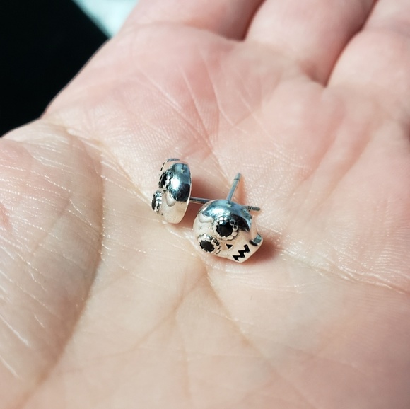 925 Sterling Silver Skull Halloween Cute Skeleton - Picture 7 of 8